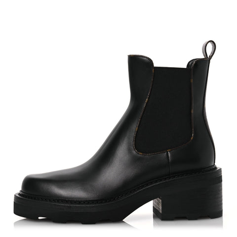 Calfskin Monogram Beaubourg Ankle Boots 39.5 Black