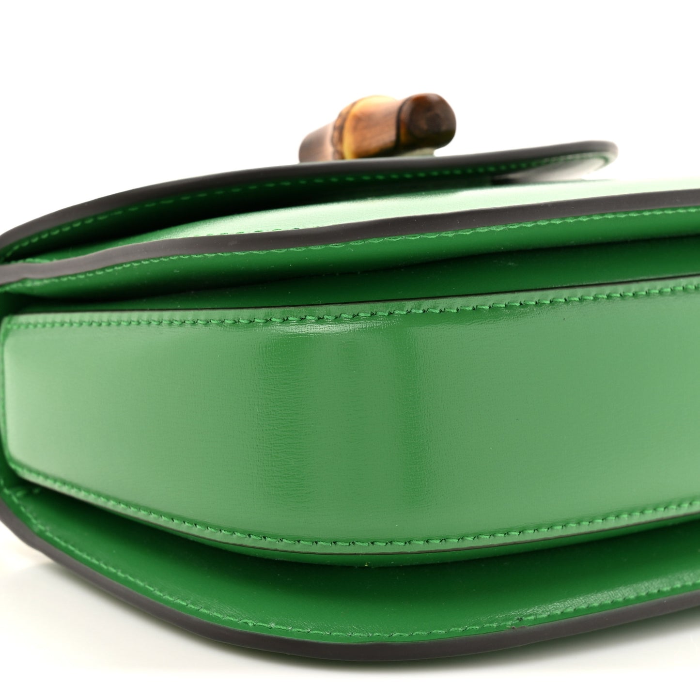 Boarded Dyana Lux Calfskin Mini Bamboo 1947 Top Handle Bag Spring Green