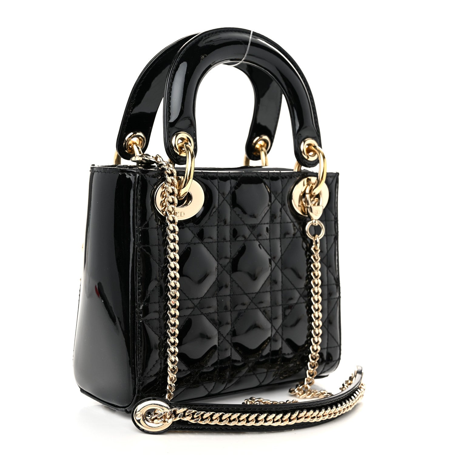Christian Dior Patent Cannage Mini Lady Dior Black 3 of 10