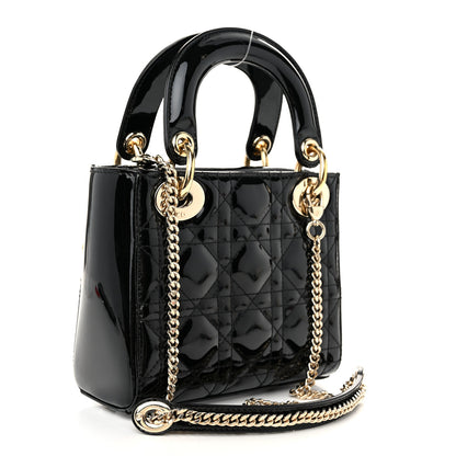 Christian Dior Patent Cannage Mini Lady Dior Black 3 of 10