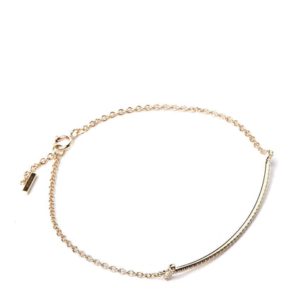 Tiffany 18K Yellow Gold Diamond T Smile Bracelet 1 of 7