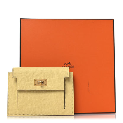 Hermes Epsom Kelly Pocket Compact Wallet Jaune Poussin 10 of 10