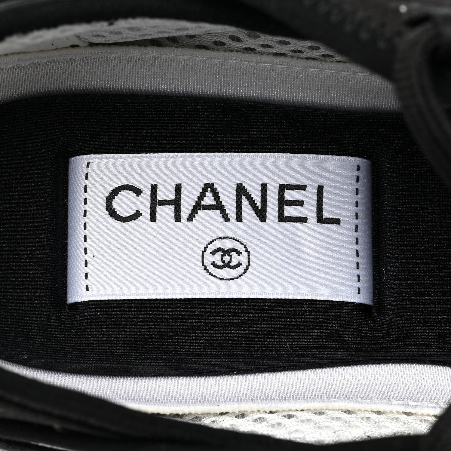 Chanel Velvet Calfskin Mixed Fibers CC Sneakers 37 Black 8 of 9