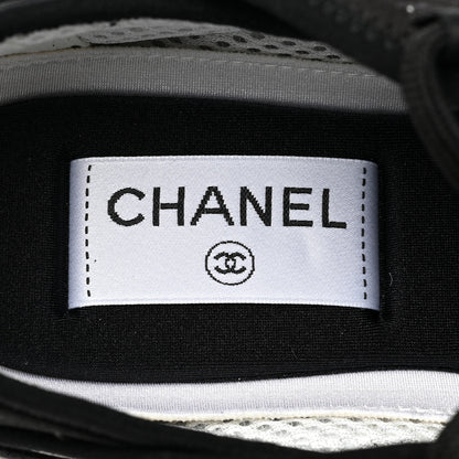 Chanel Velvet Calfskin Mixed Fibers CC Sneakers 37 Black 8 of 9