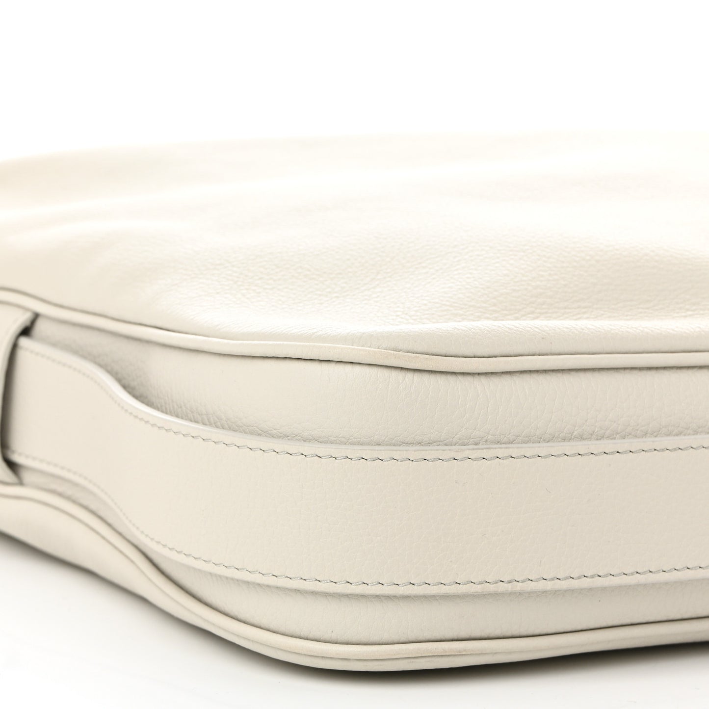 Supple Calfskin Large Romy Shoulder Bag Rice