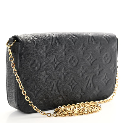 Louis Vuitton Empreinte Pochette Felicie Chain Wallet Black 4 of 11