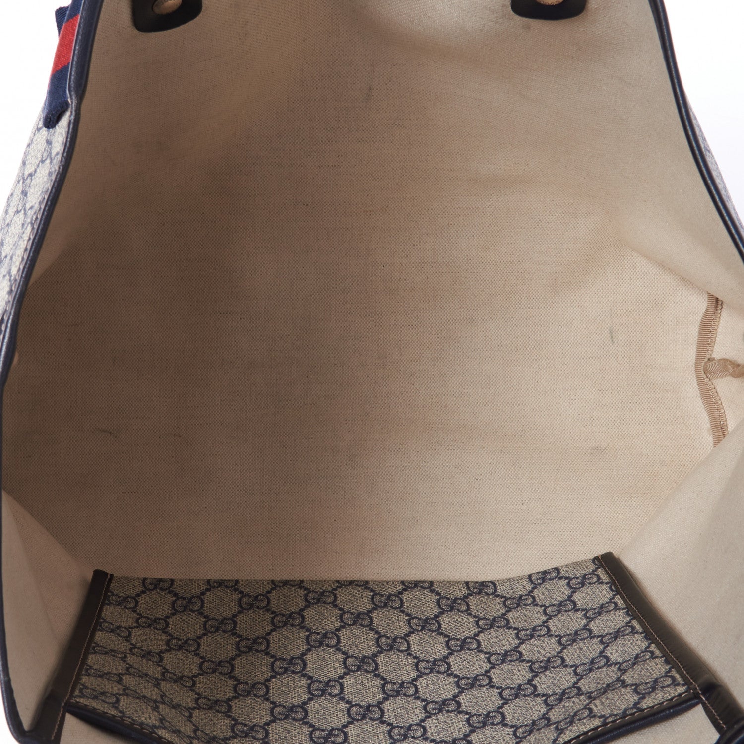 Gucci GG Plus Monogram Medium Signature Web Loop Tote Navy 4 of 10