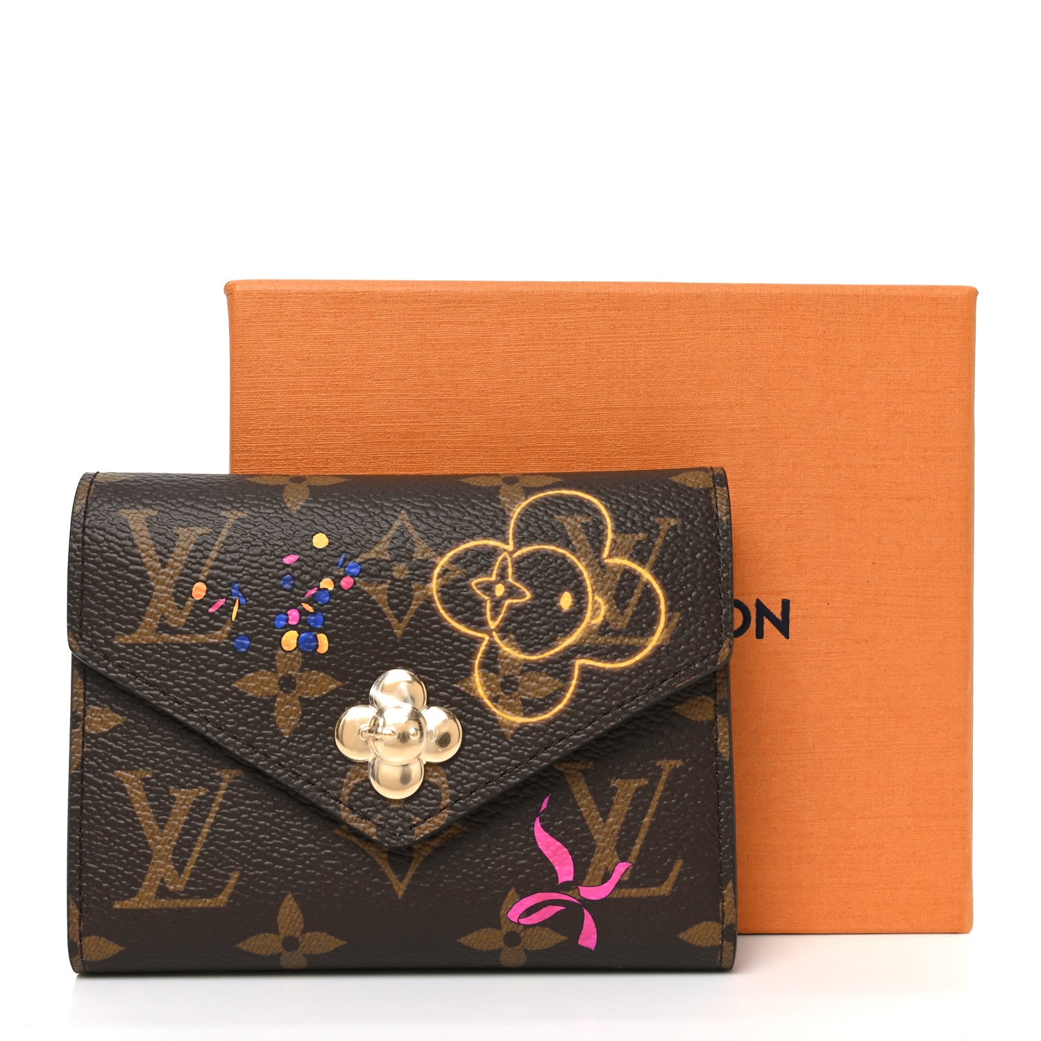 Louis Vuitton Monogram 2025 Christmas Animation Victorine Wallet Frozen Orchid 7 of 7