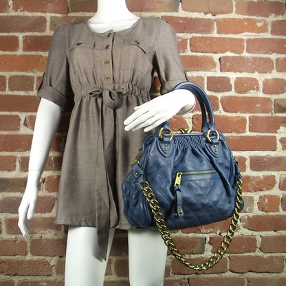 Marc Jacobs Quilted Leather Stam Blue 2 of 10