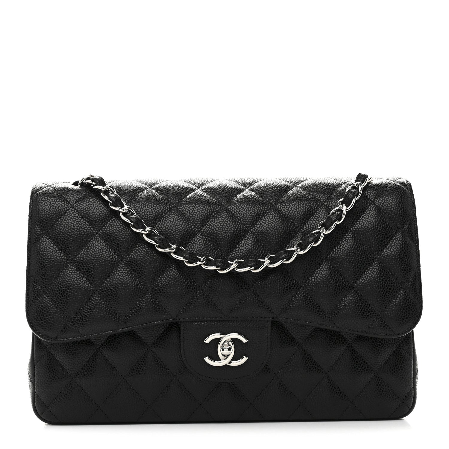 Chanel Caviar Quilted Jumbo Double Flap Black 1 of 10