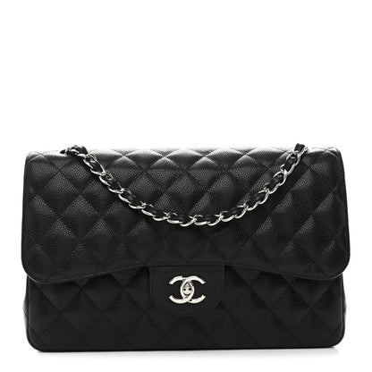 Chanel Caviar Quilted Jumbo Double Flap Black 1 of 10