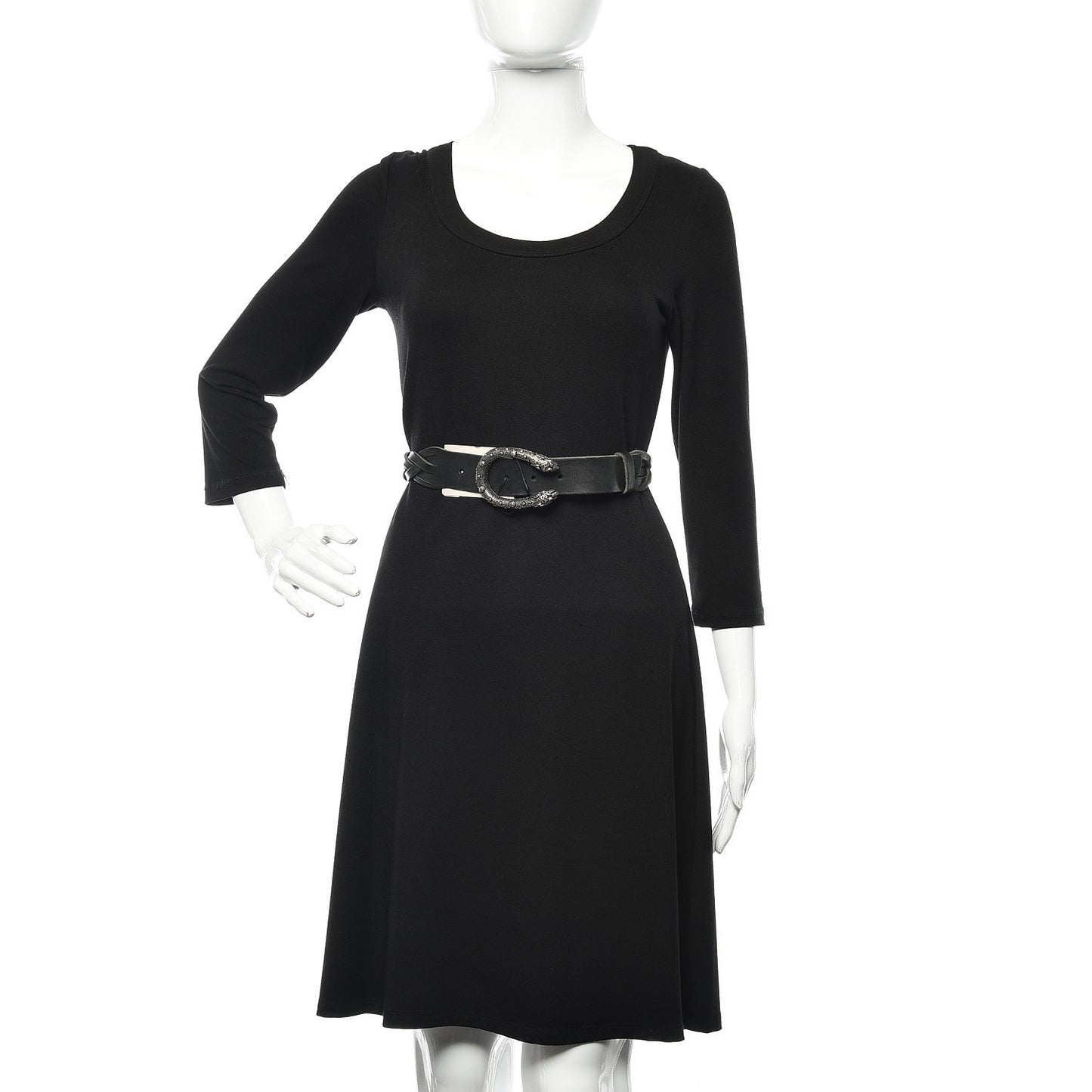 Calfskin Dionysus Braided Belt 100 40 Black