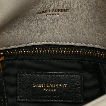 Saint Laurent Lambskin Quilted Small Loulou Puffer Monogram Chain Satchel Crema Soft 6 of 10