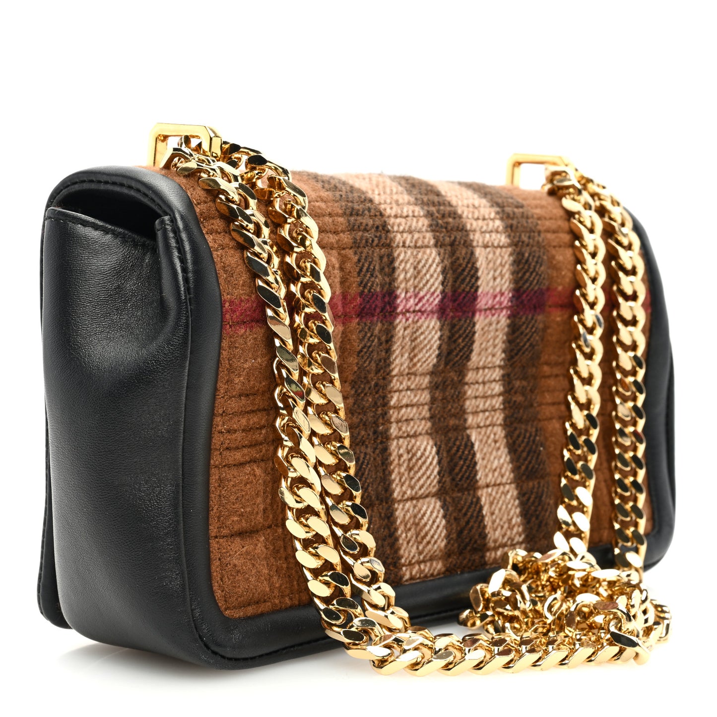 Check Cashmere Small Lola Bag Black