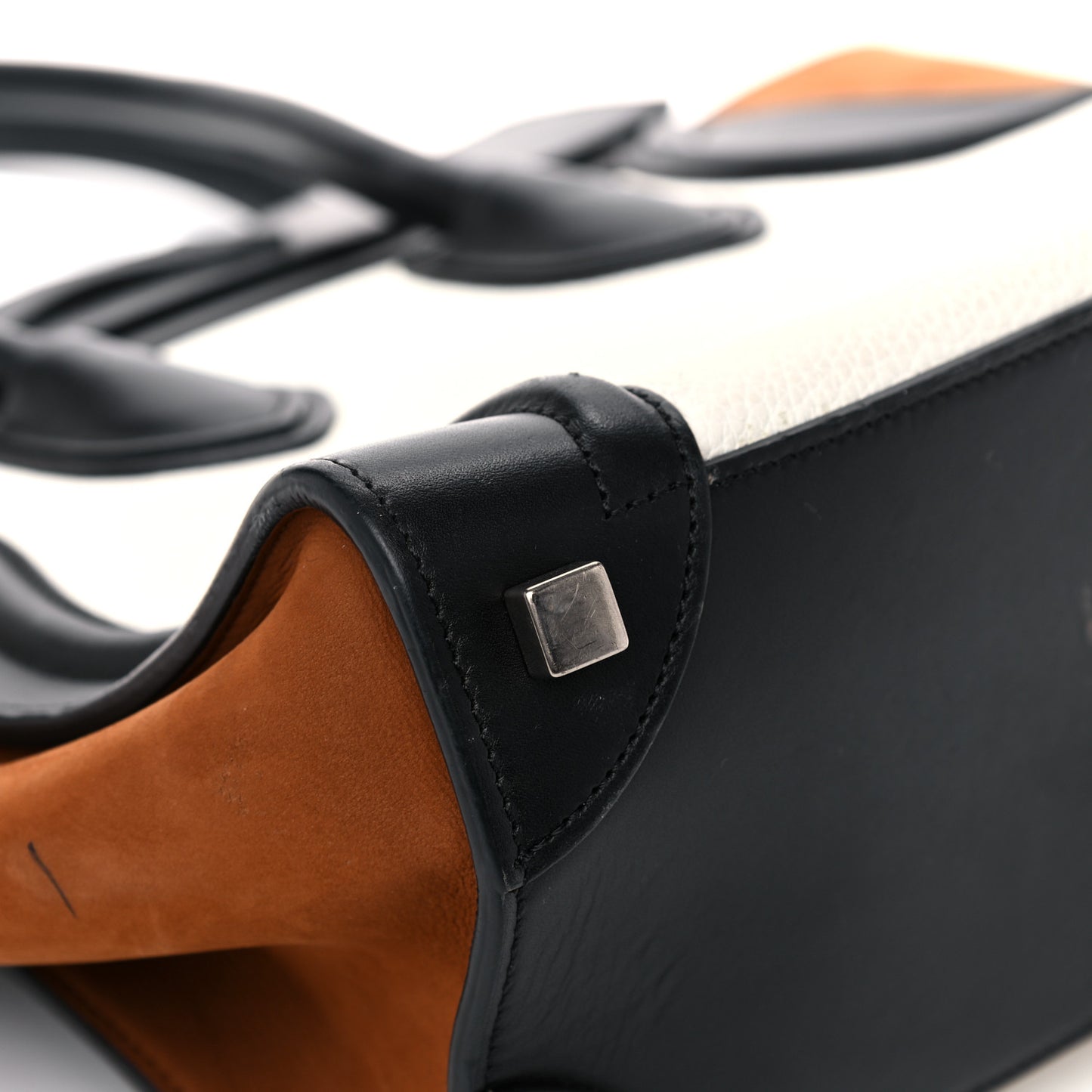 Baby Grained Calfskin Nubuck Tri-Color Micro Luggage Iceberg