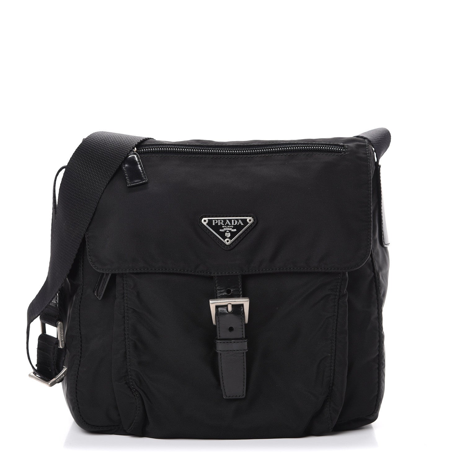 Prada Nylon Vela Messenger Black 1 of 10