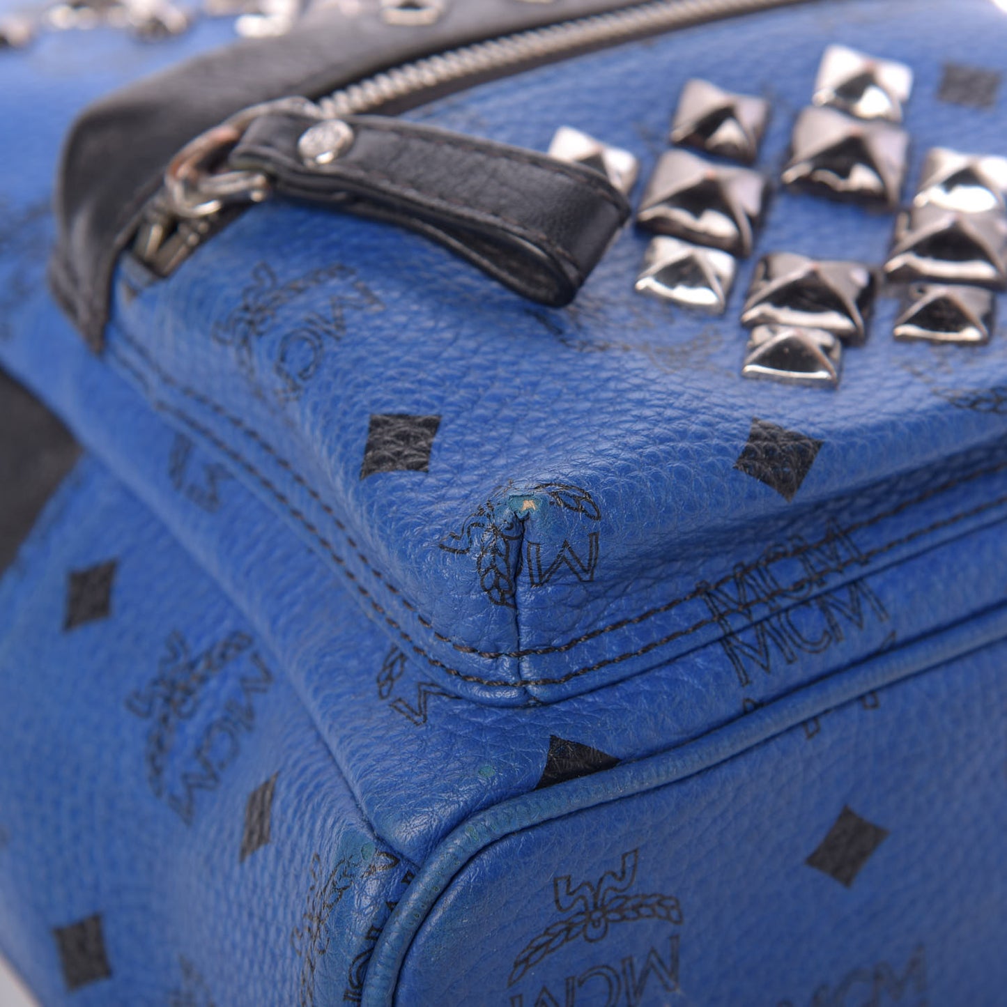 Visetos Studded Colorblock Mini Stark Brock Backpack Blue