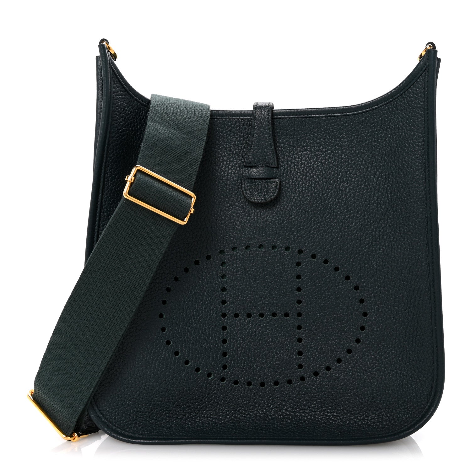 Hermes Taurillon Clemence EVELYNE III PM Vert Cypress 1 of 12