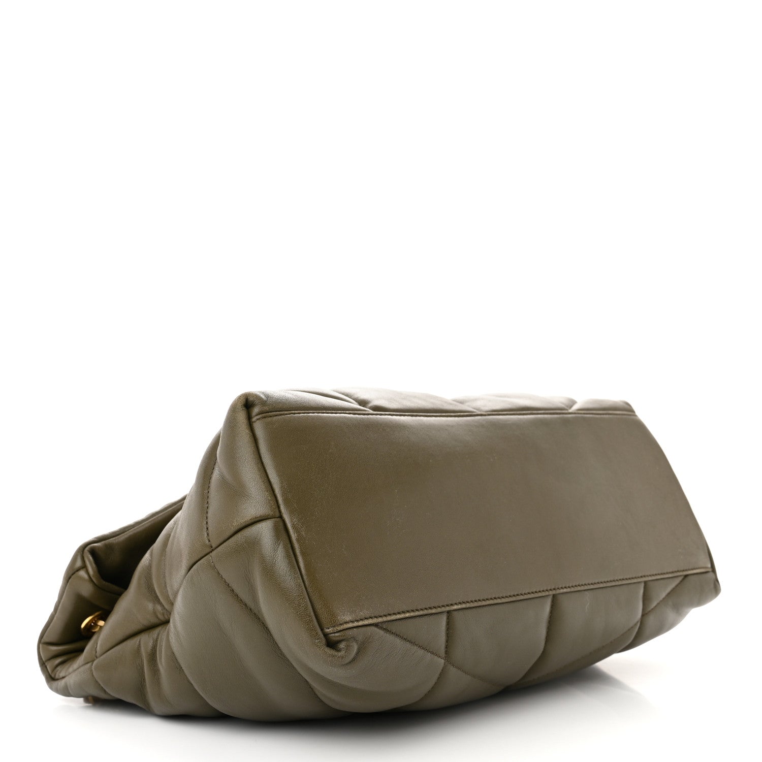 Saint Laurent Lambskin Quilted Medium Loulou Puffer Monogram Chain Satchel Seaweed 4 of 12