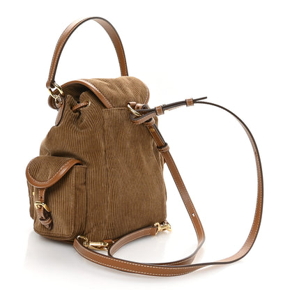 Miu Miu Corduroy Soft Mini Backpack Cannella 3 of 9