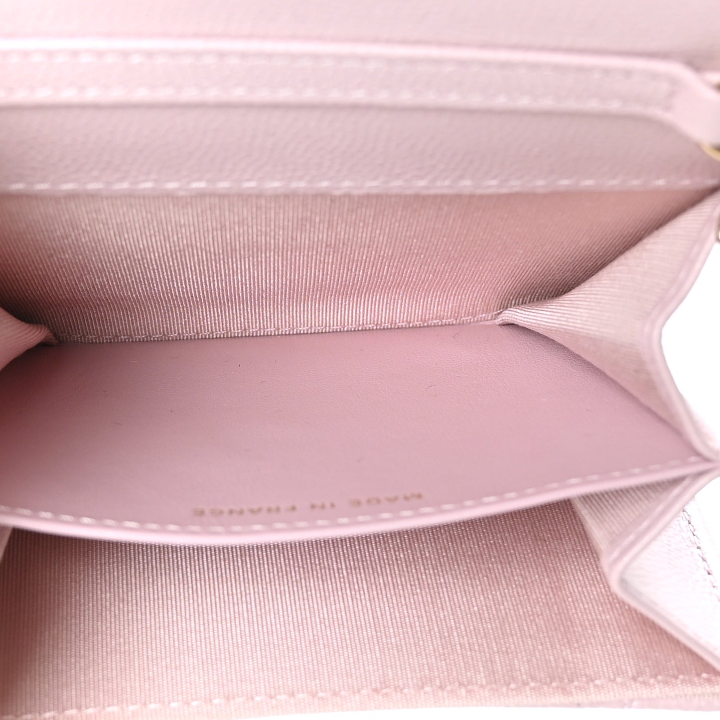 Caviar Quilted Coco Candy Card Holder On Chain Light Pink