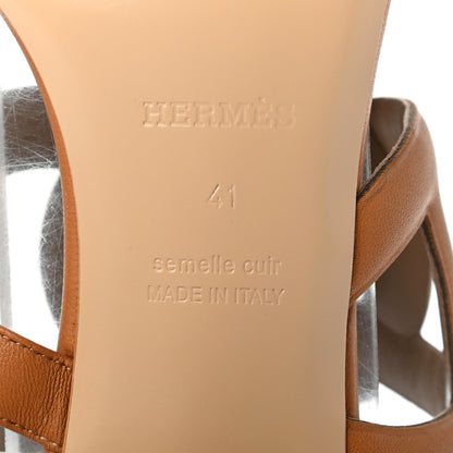 Hermes Nappa Bikini Sandals 41 Gold 6 of 8