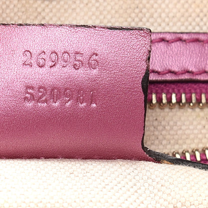 Gucci Monogram Large Heart Bit Charm Top Handle Tote Pink 8 of 10