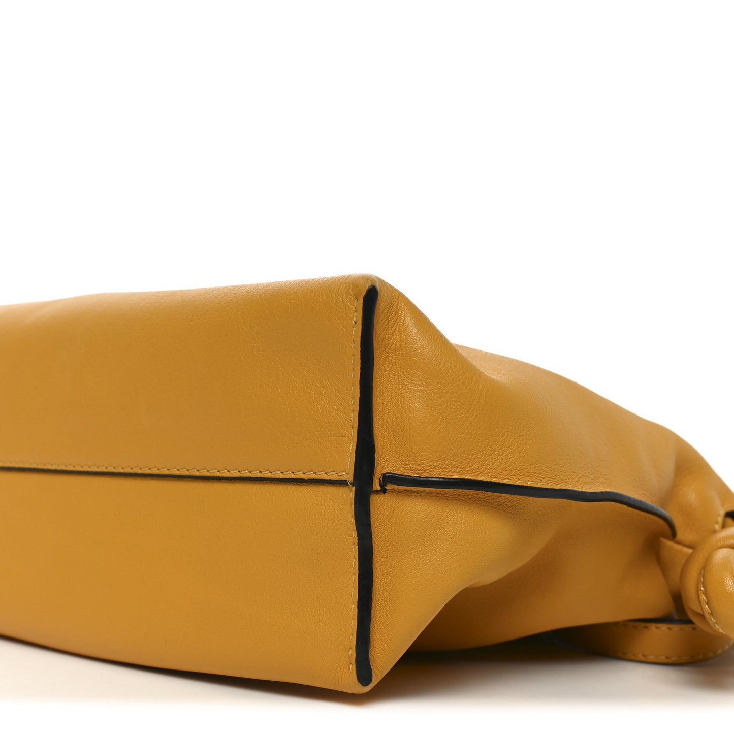 Nappa Medium Flamenco Knot Bag Mustard