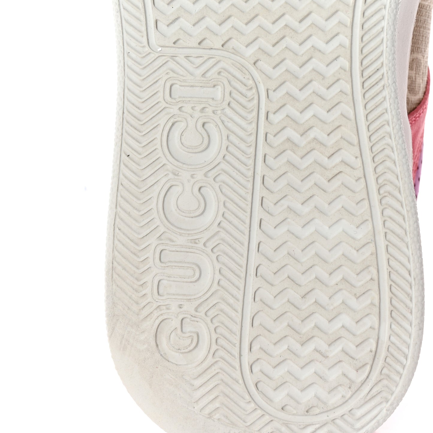 Calfskin GG Supreme Monogram Perforated Womens Platform 55mm Sneakers 38.5 Wild Cherry Beige Mystic White Bright Purple