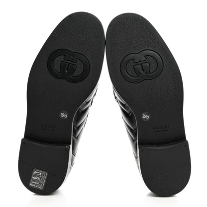 Gucci Nappa Matelasse Double G Marmont Loafers 35.5 Black 5 of 9