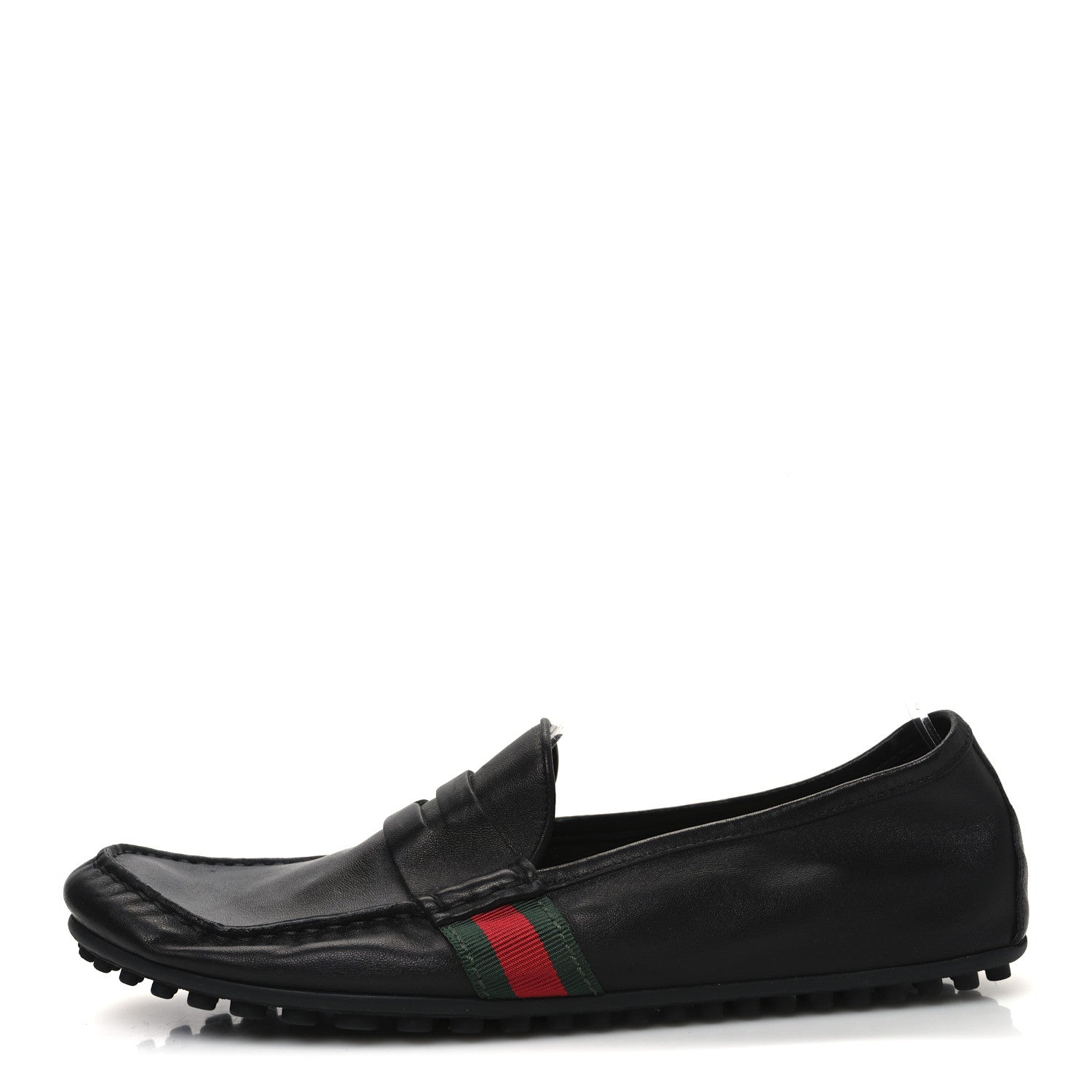 Gucci Nappa Web Mens Kanye Driver Loafers 8.5 Black 1 of 11