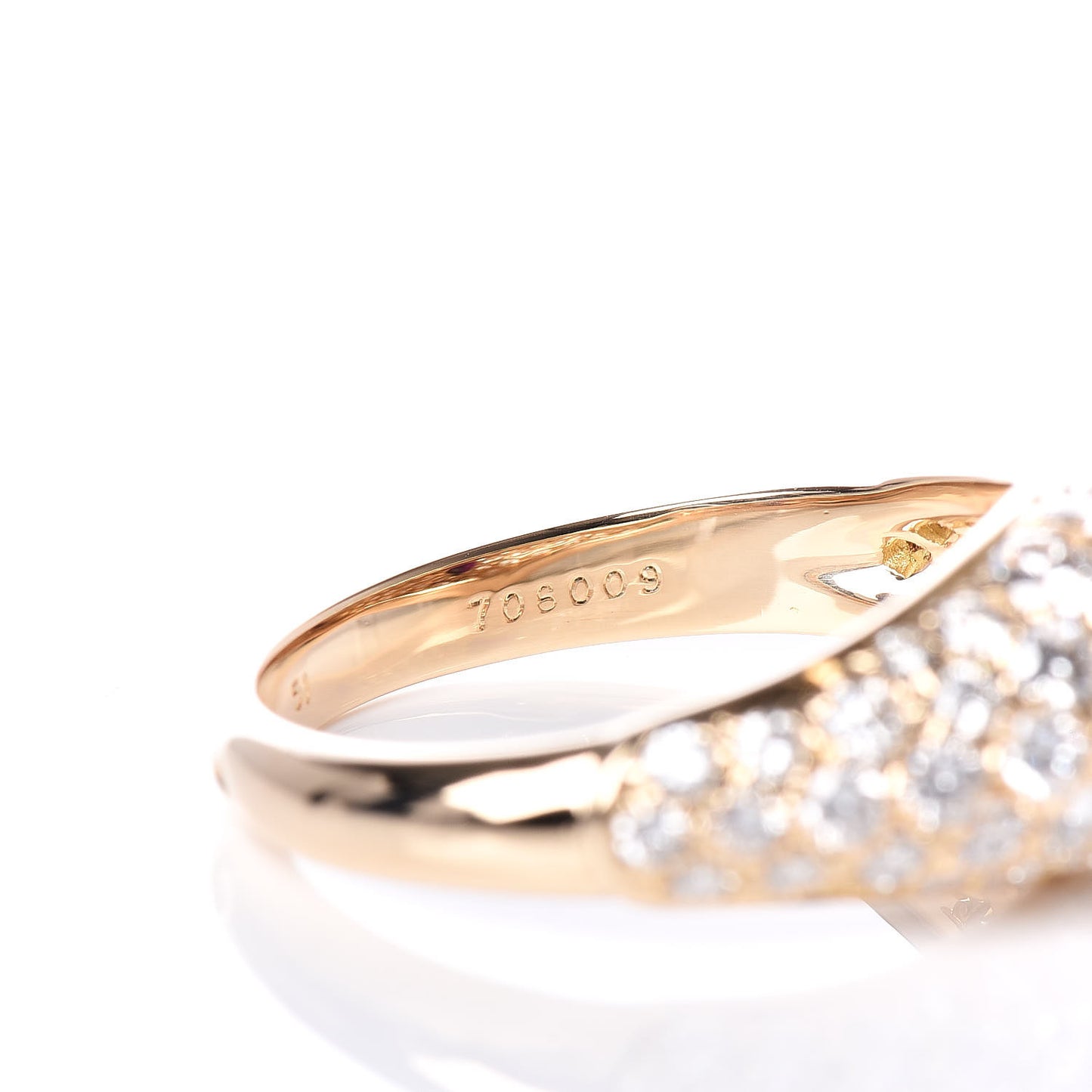 18K Yellow Gold Diamond Ruby Simple Must Ring 51 5.75