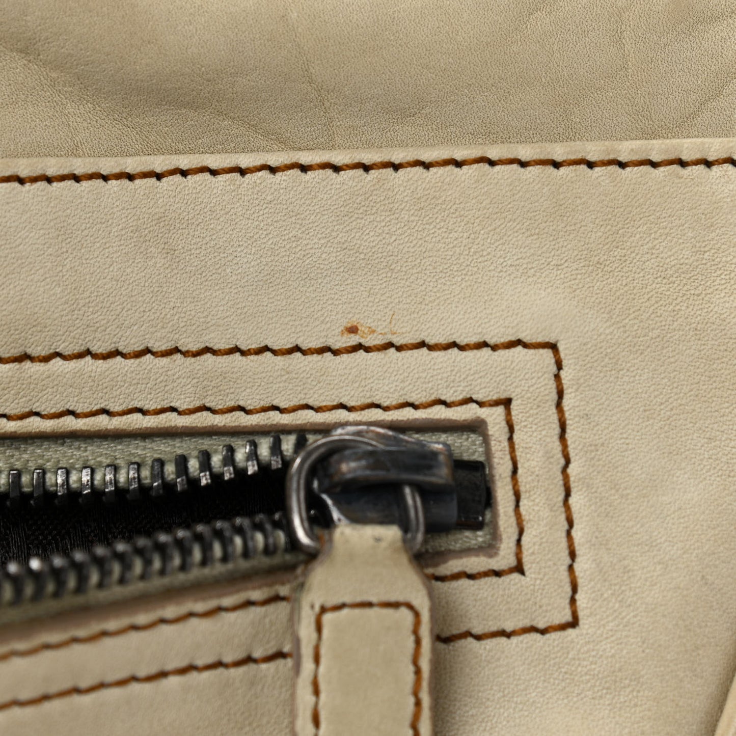 Calfskin Medium Gaucho Double Saddle Bag Ivory