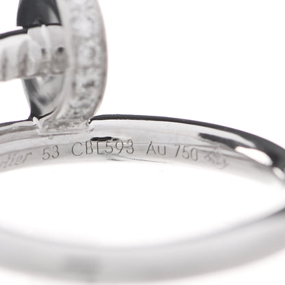 Cartier 18K White Gold Diamond Juste Un Clou Ring 53 6.25 5 of 9