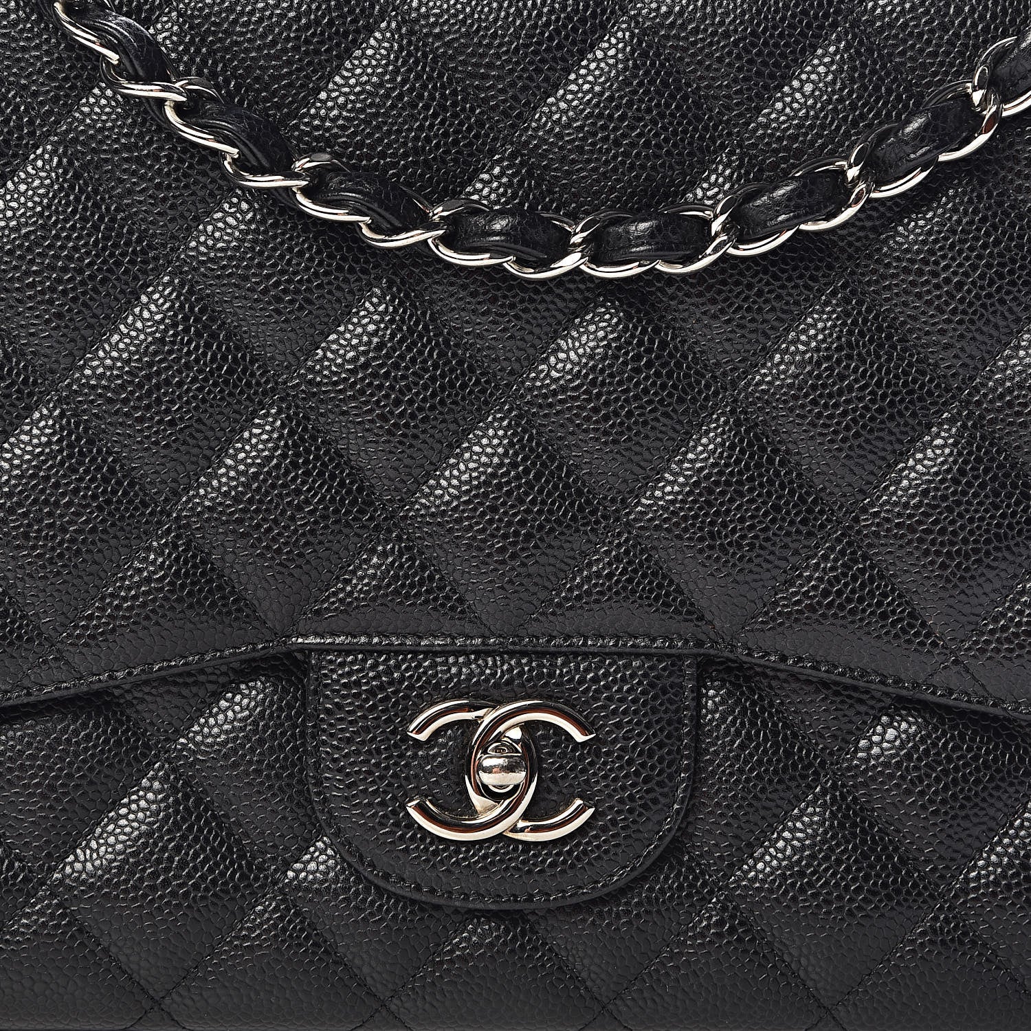 Chanel Caviar Quilted Jumbo Single Flap Black 10 of 11