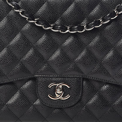 Chanel Caviar Quilted Jumbo Single Flap Black 10 of 11