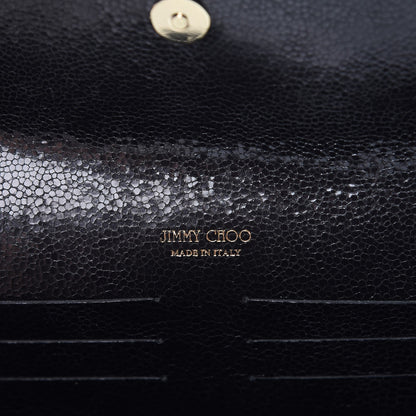 Jimmy Choo Glitter Riane Clutch Bag Black 6 of 12