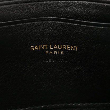Saint Laurent Grain De Poudre Matelasse Monogram Mini Lou Camera Bag Dark Beige 6 of 11