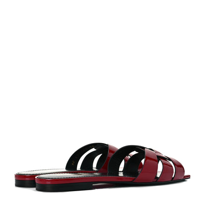 Saint Laurent Patent Tribute 05 Slide Sandals 36.5 Red 5 of 9