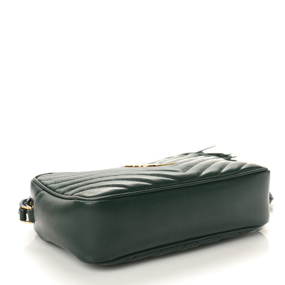 Saint Laurent Calfskin Matelasse Monogram Lou Camera Bag Vert Fonce 4 of 17