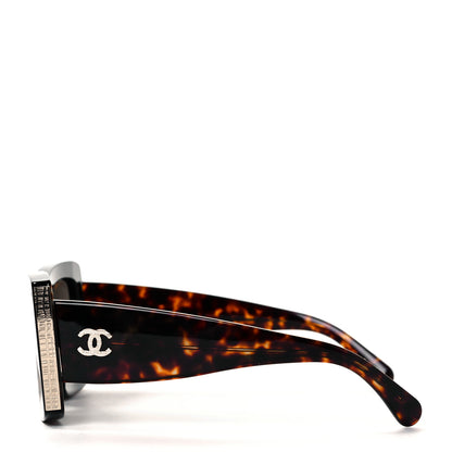 Chanel Acetate Rectangle Sunglasses 5435 Tortoise 3 of 7