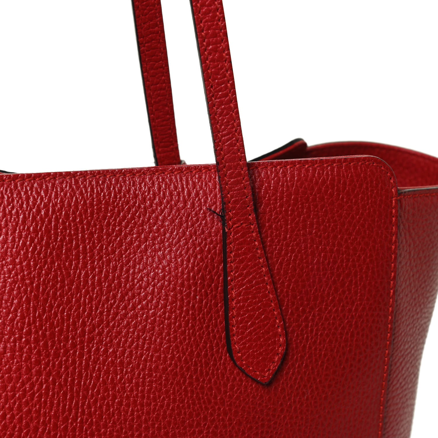 Gucci Dollar Calfskin Small Swing Tote Red 12 of 15