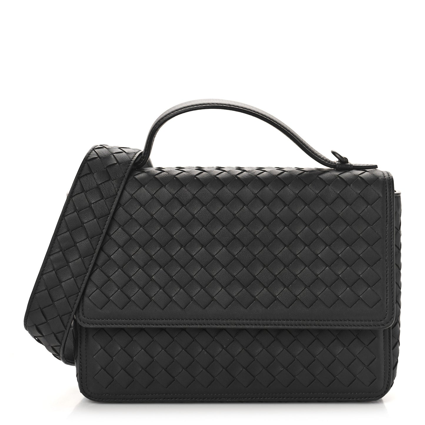 Nappa Intrecciato Alumna Bag Black