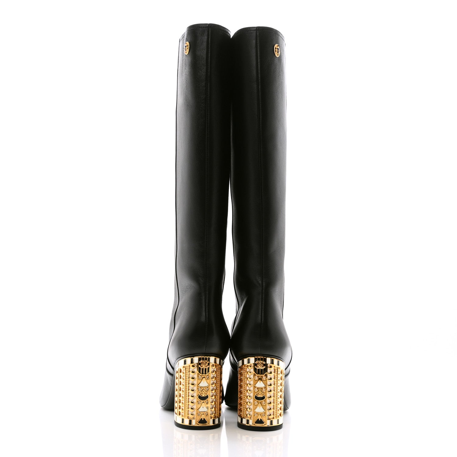 Chanel Lambskin Cap Toe Metiers D'Art High Boots 38 Black 5 of 10