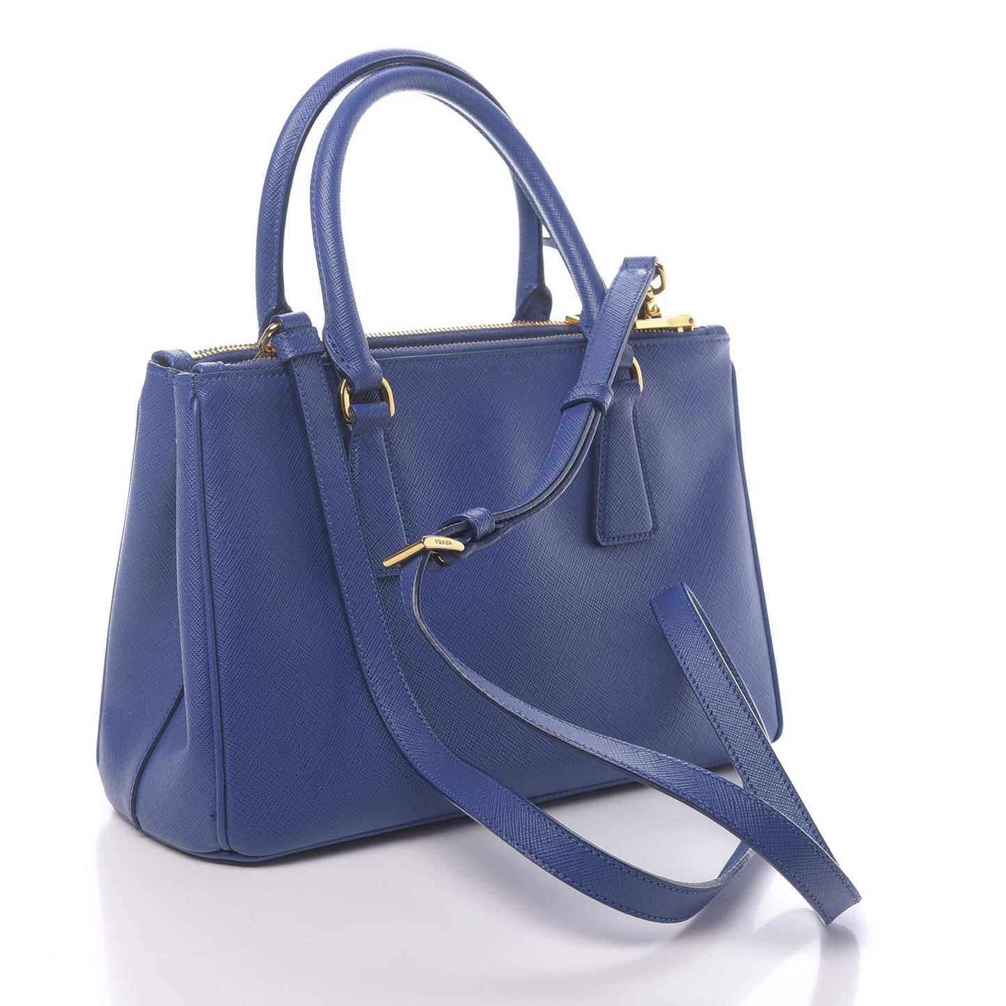 Saffiano Mini Galleria Double Zip Tote Bleuette