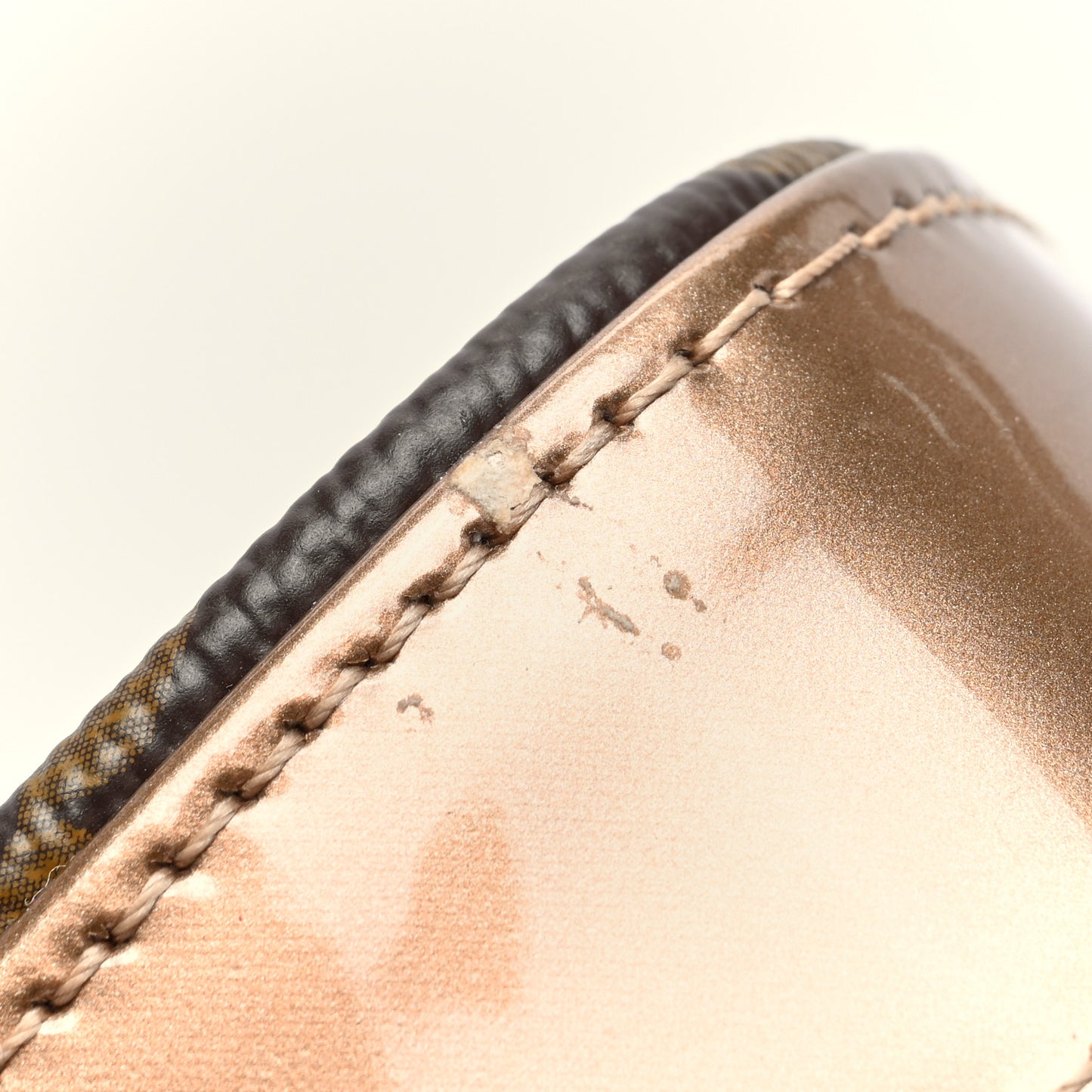 Metallic Vernis Mini Pochette Accessories Rose Gold