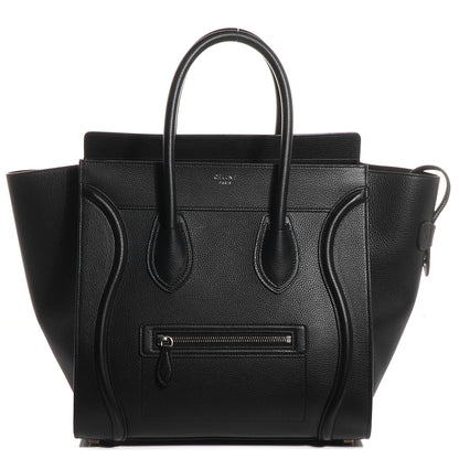 Celine Drummed Calfskin Mini Luggage Black 1 of 9