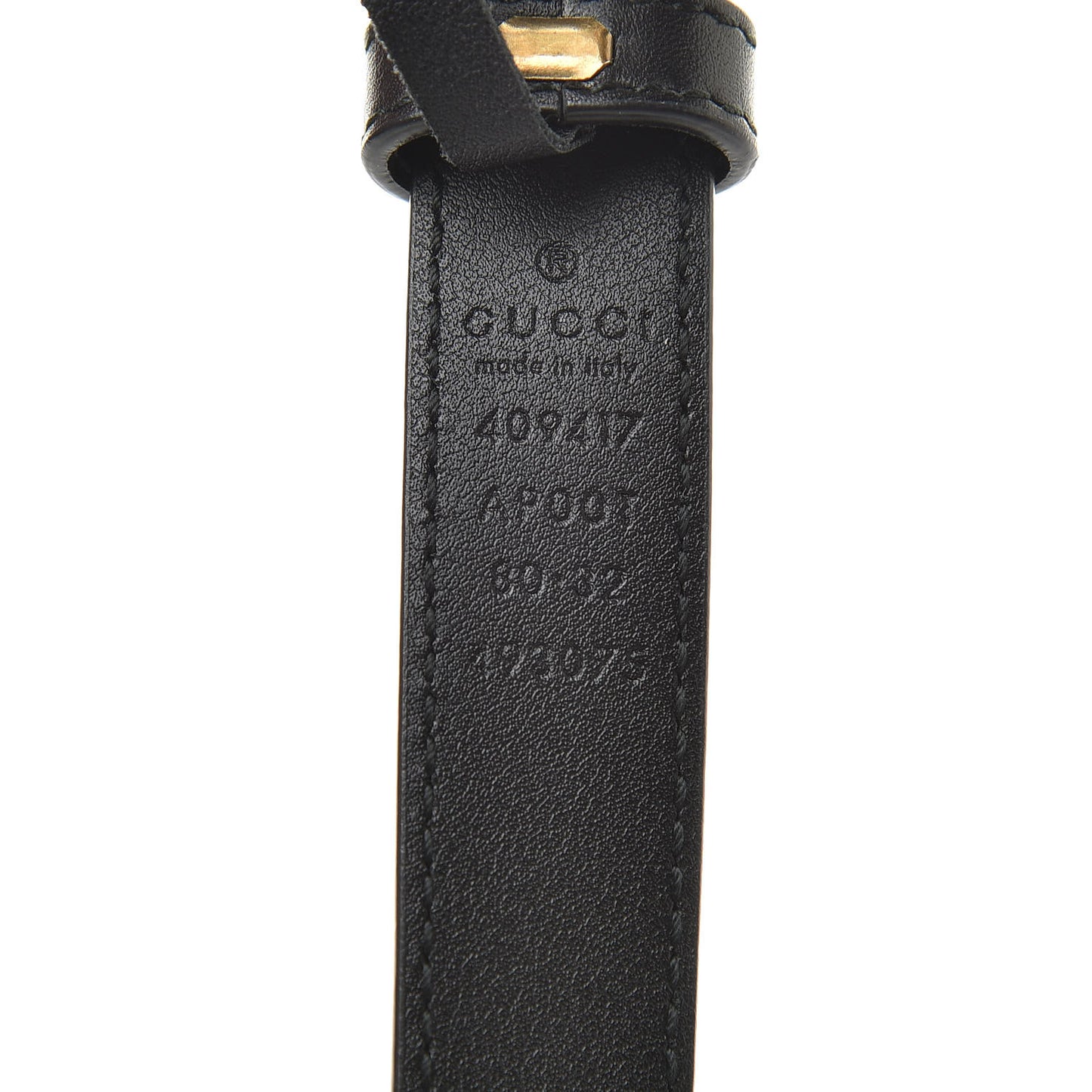 Calfskin Double G 20mm Belt 80 32 Black