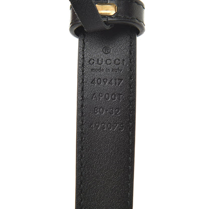 Gucci Calfskin Double G 20mm Belt 80 32 Black 4 of 6