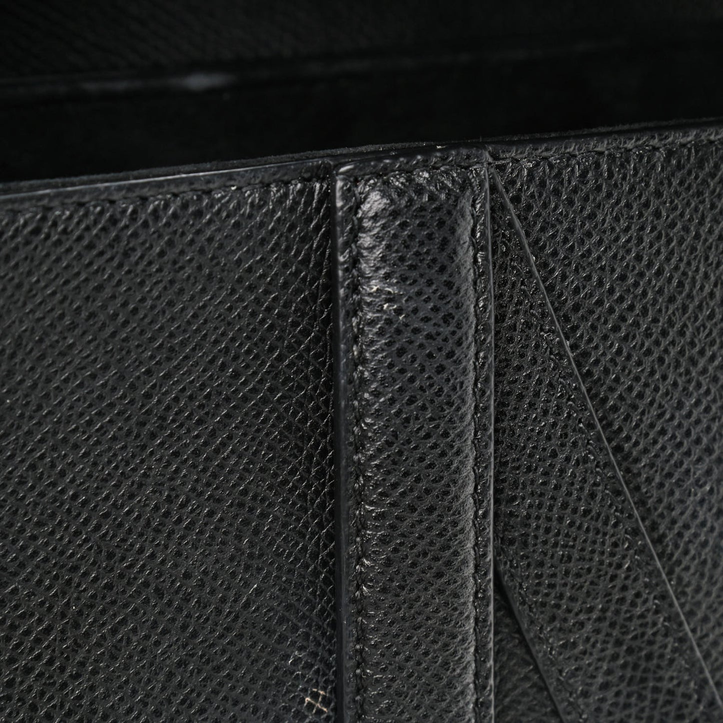 Grained Calfskin Saddle Bag Black